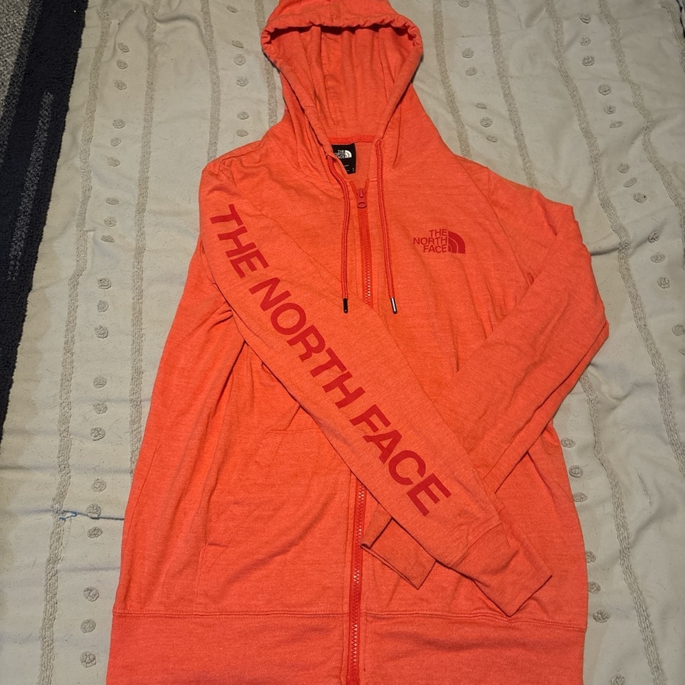The North Face Vibrant Orange Zip-Up Hoodie